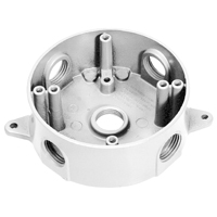 WHT RD OUTDOOR BOX 5 hole 1/2"