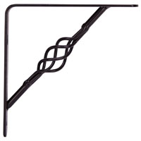 BRACKET SHELF DECO BLACK 6X6IN