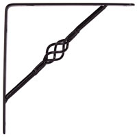 BRACKET SHELF DECO BLK 8X8IN