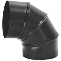 ELBOW PIPE 90DGRE 24GA 5IN BLK