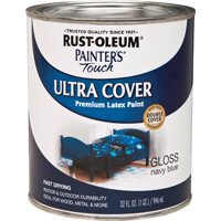 RUST-OLEUM PAINTER'S Touch 1922502 Brush-On Paint, Gloss, Navy Blue, 1 qt