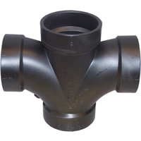 ABS TEE DOUBLE SANITARY 2IN