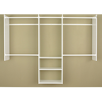 CLOSET ORGANIZE DLX 4FT-8FTWHT