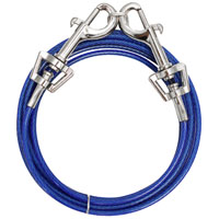 Boss Pet PDQ Q231000099 Pet Tie-Out Belt with Twin Swivel Snap, 10 ft L