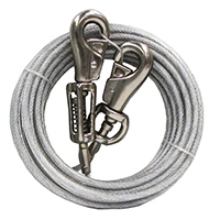 Boss Pet PDQ Q5720SPG99 Tie-Out with Spring, 20 ft L Belt/Cable, For: Extra