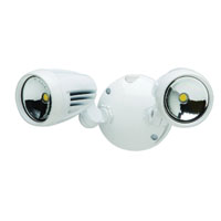 Heath Zenith HZ-8485-WH-A Non-Motion Security Light, 120 V, 2-Lamp, LED