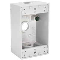 BOX OUTLET ALUM 1G 18.3 CU WHT