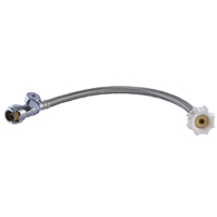 SharkBite 24686 Toilet Connector, Flexible, 1/2 in Inlet, Push-To-Connect Inlet, 7/8 in Outlet, Push