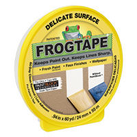 FrogTape 280220 Painting Tape, 60 yd L, 0.94 in W, Yellow