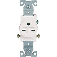 RECEPTACLE WHT 2POLE 15A 250V