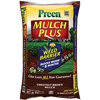 MULCH BRN W/HERBICIDE 2 CU FT