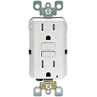 15A-125V WHITE GFCI OUTLET