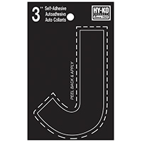 HYK-30420 LTTR HO J VINYL 3 BLK