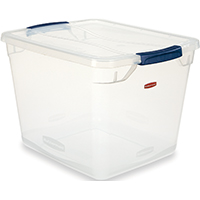 Rubbermaid Clever Store RMCC300014 Storage Container; Plastic; Clear Blue;