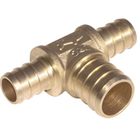 TEE BRASS BULLNOSE 1/2X1/2X3/4