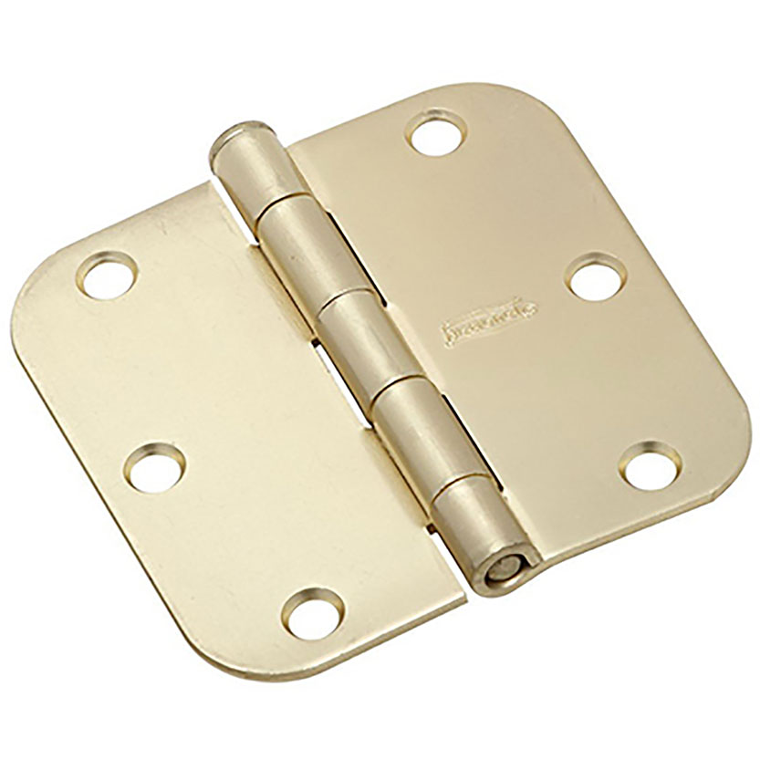 HINGE DOOR 3-1/2 5/8 RC BRASS