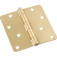 HINGE DOOR 3-1/2IN 1/4RC BRASS