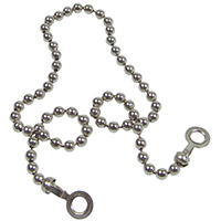 CHAIN BEADED 15IN STAINLESS