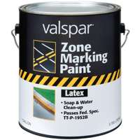 Valspar 024.0000135.007 Zone Marking Paint, Flat, White, 1 gal, Pail