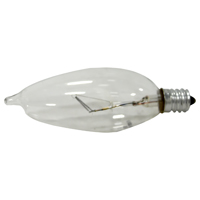 BULB CHNDLR 40W CLR SM BS 4/PK