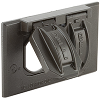 1G BRNZ HORIZ DUPLEX COVER