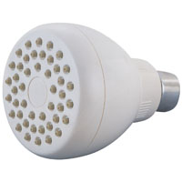 SHOWERHEAD FX/MT W/RUB TIP WHT