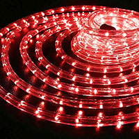 ROPE LIGHT LED RED 18FT