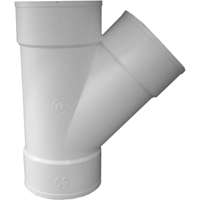 WYE PVC S&D 45DEG HUB 6IN