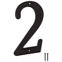 HOUSE NUMBER 2 BLACK 4IN