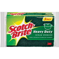 Scotch-Brite HD-3 Scrub Sponge, 2-3/4 in L, 4-1/2 in W, 0.6 in Thick,