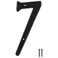 HOUSE NUMBER 7 BLACK 4IN