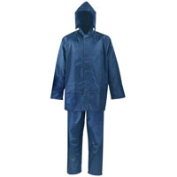 Diamondback SPU045-L Rain Suit, L, 29-1/2 in Inseam, Polyester, Blue,