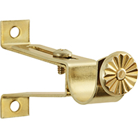 Kenney Cafe Rod Bracket, Decorative, For: 5/8 in Dia Cafe Rods, Brass