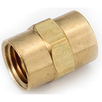 COUPLING BRASS BARSTOCK 1/4