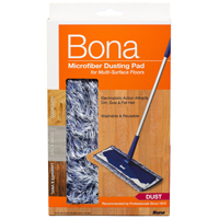 Bona WM710013272 Dusting Pad, 17 in L, 6 in W, Microfiber Cloth, Machine