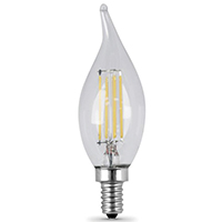 Feit Electric BPCFC25/927/LED/2 LED Bulb Lamp, Flame Tip, Flame Tip Lamp, 25