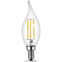 Feit Electric BPCFC60/927CA/FIL/2 LED Bulb, Decorative, Flame Tip Lamp, 60 W
