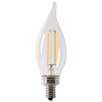 Feit Electric BPCFC40/950CA/FIL/4 LED Bulb, Decorative, Flame Tip Lamp, 60 W