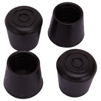 TIP FURNITURE LEG 1-1/8IN BLK