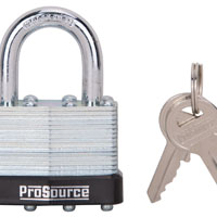ProSource HD00028-3L Padlock, Keyed Alike Key, Standard Shackle, 9/32 (7.1)