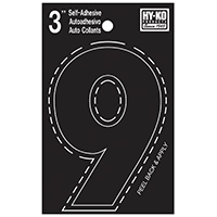 HYK-30409 NMBR HO 9 VINYL 3 BLK