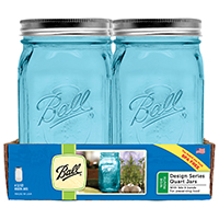 JAR WIDE MOUTH BLUE QT 4PK