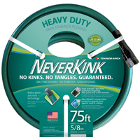 Neverkink 8615-75 Heavy-Duty Garden Hose, 75 ft L, Green