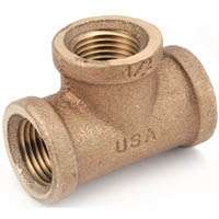 TEE BRASS 1/4FPT