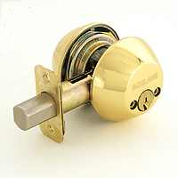 2-CYLINDR DEADBOLT K4 BRT BRSS