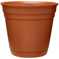 Southern Patio RR1606TC Rolled Rim Planter, 14-1/2 in H, Round, Plastic,