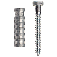 252S LAG SHIELD 1/4 L+LAGBOLT