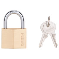 PADLOCK BRASS 13/16 WDTH SHKL