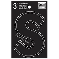 HYK-30429 LTTR HO S VINYL 3 BLK