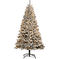7.5' FROSTED TREE CLR LED